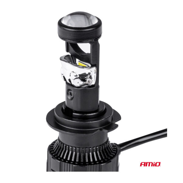 Amio ΛΑΜΠΕΣ H7 PL-LENS SERIES 9>36V 60W 5.000K 3.800lm LED 2x4575 SMD CAN-BUS ΜΕ ΠΡΟΤΖΕΚΤΟΡΑ AMIO - 2 Τεμ. - Image 2