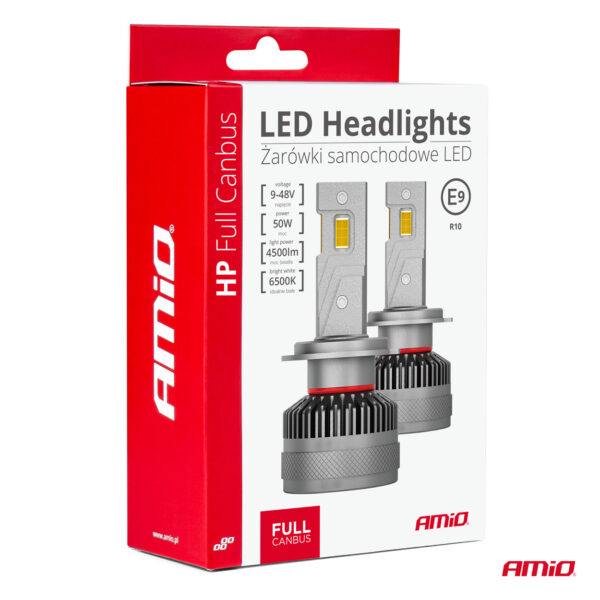 Amio ΛΑΜΠΕΣ H7-1 9>48V 6.500K 4.500lm 50W HP SERIES LED CAN-BUS ΜΕ ΨΥΚΤΡΑ AMIO - 2 Τεμ. - Image 3