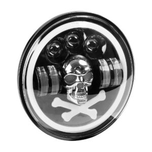 Amio ΠΡΟΒΟΛΕΑΣ ΕΡΓΑΣΙΑΣ ΣΤΡΟΓΓΥΛΟΣ LED SKULL 5.500lm 9>36V 60W 6.000K -Φ170x170x65mm 4 ΧΡΗΣΕΩΝ ΑΜΙΟ - 1 ΤΕΜ.