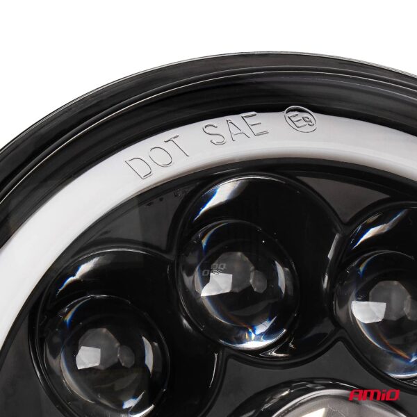 Amio ΠΡΟΒΟΛΕΑΣ ΕΡΓΑΣΙΑΣ ΣΤΡΟΓΓΥΛΟΣ LED SKULL 5.500lm 9>36V 60W 6.000K -Φ170x170x65mm 4 ΧΡΗΣΕΩΝ ΑΜΙΟ - 1 ΤΕΜ. - Image 2