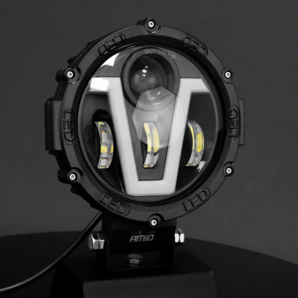 Amio ΠΡΟΒΟΛΕΑΣ ΕΡΓΑΣΙΑΣ ΣΤΡΟΓΓΥΛΟΣ V-LIGHT 5.500lm 9>36V 60W 6.000K Φ198x172x60mm 4 ΧΡΗΣΕΩΝ ΑΜΙΟ - 1 ΤΕΜ. - Image 3