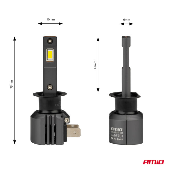 Amio ΛΑΜΠΕΣ LED H1 12V 44W 6.500K 3.936lm CSP X4 SERIES AVIATOR PLUG & PLAY ΑΜΙΟ - 2 ΤΕΜ. - Image 3