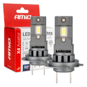 Amio ΛΑΜΠΕΣ LED H7 12V 44W 6.500K 3.936lm CSP X4 SERIES AVIATOR PLUG & PLAY ΑΜΙΟ - 2 ΤΕΜ.