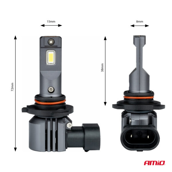 Amio ΛΑΜΠΕΣ LED HB3 12V 44W 6.500K 3.936lm LED X4 SERIES AVIATOR PLUG & PLAY AMIO -  2 ΤΕΜ. - Image 3