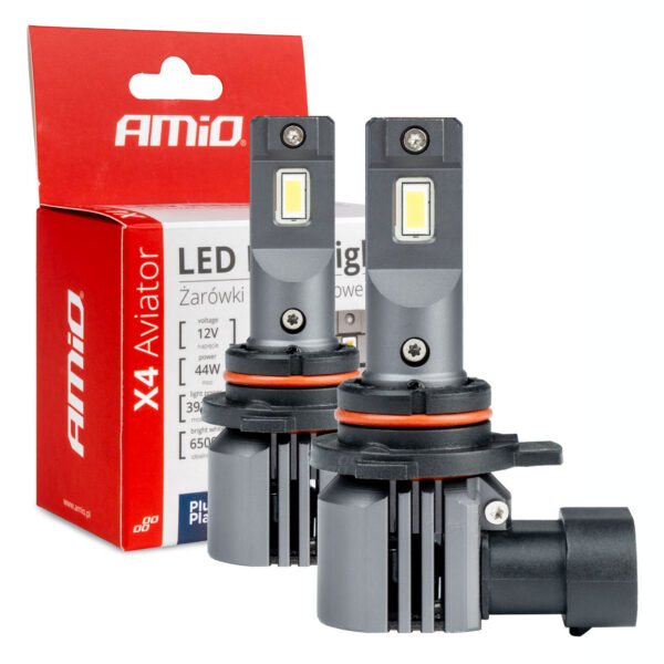 Amio ΛΑΜΠΕΣ LED HIR2 12V 44W 6.500K 3.936lm X4 SERIES AVIATOR PLUG & PLAY ΑΜΙΟ - 2 ΤΕΜ.