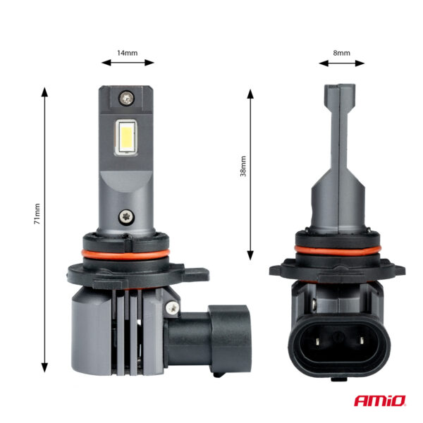Amio ΛΑΜΠΕΣ LED HIR2 12V 44W 6.500K 3.936lm X4 SERIES AVIATOR PLUG & PLAY ΑΜΙΟ - 2 ΤΕΜ. - Image 3