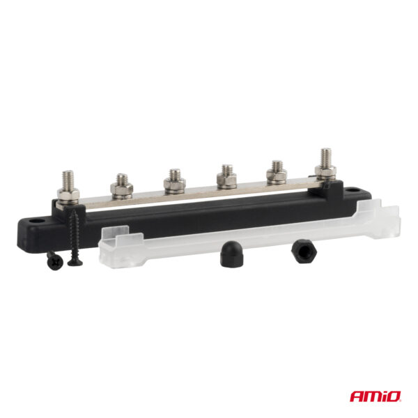 Amio ΜΠΑΡΑ ΚΑΛΩΔΙΩΝ / ΤΕΡΜΑΤΙΚΟ 4 ΘΕΣΕΩΝ M6 max 48V  AMIO - 1 Τεμ. - Image 3
