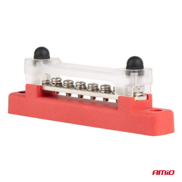 Amio ΜΠΑΡΑ ΚΑΛΩΔΙΩΝ / ΤΕΡΜΑΤΙΚΟ 6 ΘΕΣΕΩΝ max 48V​ ΚΟΚΚΙΝΟ AMIO - 1 Τεμ. - Image 2
