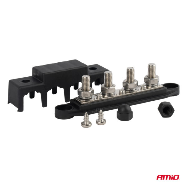 Amio ΜΠΑΡΑ ΚΑΛΩΔΙΩΝ / ΤΕΡΜΑΤΙΚΟ 4 ΘΕΣΕΩΝ M10 max 48V  AMIO - 1 Τεμ. - Image 3
