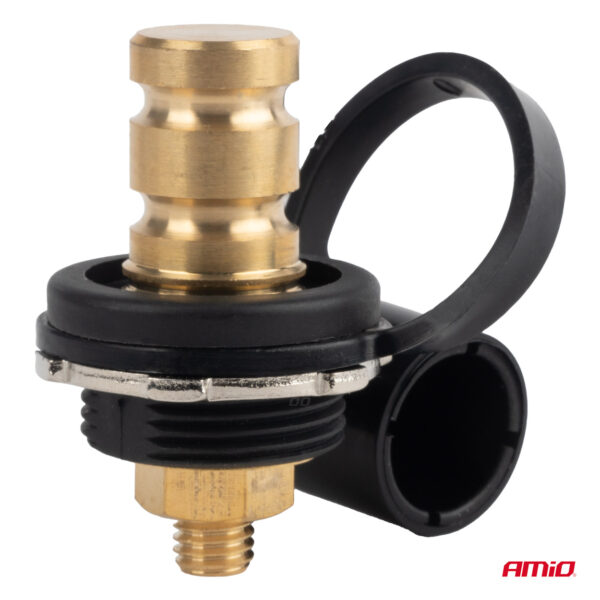 Amio ΠΟΛΟΣ ΜΠΑΤΑΡΙΑΣ ΑΡΝΗΤΙΚΟΣ 3/8'' M10 max.48V 250A ΣΕ ΜΑΥΡΟ ΧΡΩΜΑ ΜΕ ΚΑΠΑΚΙ AMIO - 1 Τεμ. - Image 3