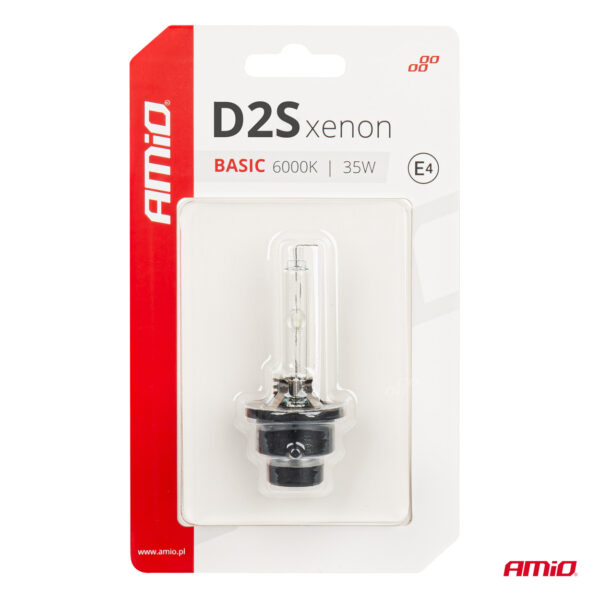 Amio ΑΝΤΑΛΛΑΚΤΙΚΗ ΛΑΜΠΑ ΧΕΝΟΝ BASIC D2S 12V 6.000k 35W BLISTER CARD AMIO - 1 ΤΕΜ. - Image 3