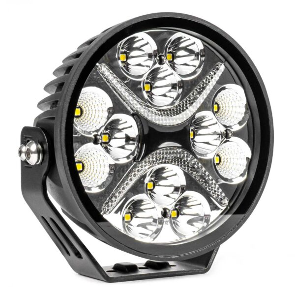 Amio ΠΡΟΒΟΛΕΑΣ ΟΔΗΓΗΣΗΣ ΣΤΡΟΓΓΥΛΟΣ LED PRO IP67 7200lm 10-30V - 54W - 6000K - 12 LED - 140x140x61mm ΑΜΙΟ - 1 ΤΕΜ.