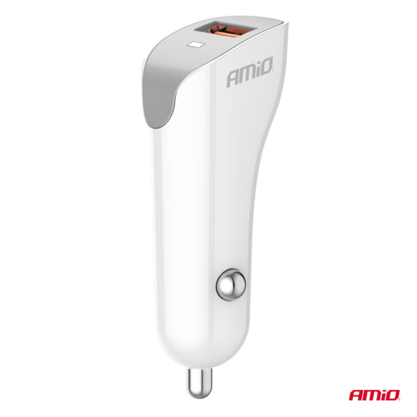 Amio ΦΟΡΤΙΣΤΗΣ ΑΝΑΠΤΗΡΑ 12/24V ΜΕ 1 ΘΥΡΑ USB 10.5W 5V/2.1A ΛΕΥΚΟΣ AMIO - 1 Τεμ. - Image 3