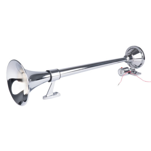 Amio ΚΟΡΝΑ ΠΝΕΥΜΑΤΙΚΗ ΜΟΝΗ 12/24V 150dB ΜΗΚΟΣ:64 cm  ΧΡΩΜΙΟ ΑΜΙΟ – 1 ΤΕΜ.
