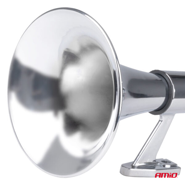 Amio ΚΟΡΝΑ ΠΝΕΥΜΑΤΙΚΗ ΜΟΝΗ 12/24V 150dB ΜΗΚΟΣ:64 cm  ΧΡΩΜΙΟ ΑΜΙΟ - 1 ΤΕΜ. - Image 2