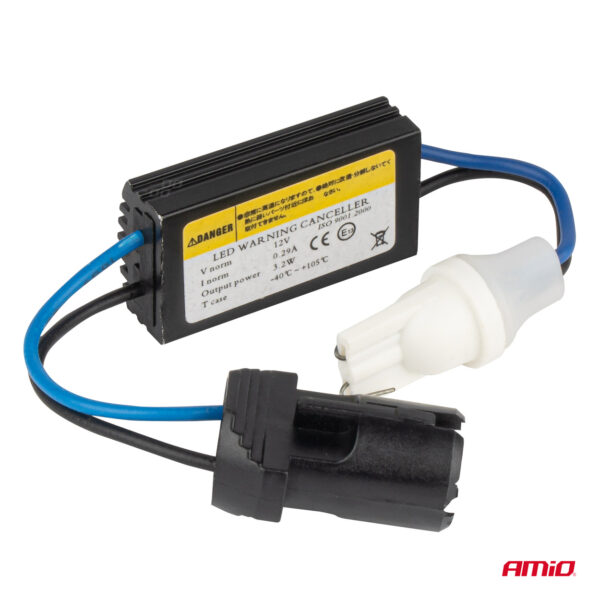 Amio ΑΝΤΙΣΤΑΣΗ ΓΙΑ ΛΑΜΠΑΚΙΑ LED T10 W5W 12V 3.2W AMIO - 1 τεμ. - Image 2