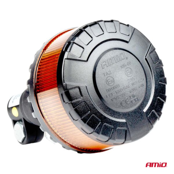 Amio ΦΑΡΟΣ HEAVY DUTY W28P 12/24V 16LED ΕΛΑΣΤΙΚΟΣ ΒΙΔΩΤΟΣ ΠΟΡΤΟΚΑΛΙ Υ169mm Φ110mm AMIO - 1 τεμ. - Image 2
