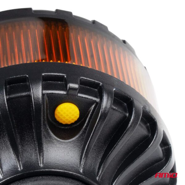 Amio ΦΑΡΟΣ HEAVY DUTY W28P 12/24V 16LED ΕΛΑΣΤΙΚΟΣ ΒΙΔΩΤΟΣ ΠΟΡΤΟΚΑΛΙ Υ169mm Φ110mm AMIO - 1 τεμ. - Image 3