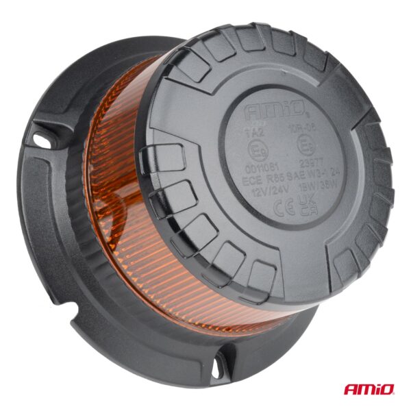 Amio ΦΑΡΟΣ HEAVY DUTY W28B 12/24V ΠΟΡΤΟΚΑΛΙ 16LED ΒΙΔΩΤΟΣ Υ77mm Φ110mm AMIO - 1 τεμ. - Image 2