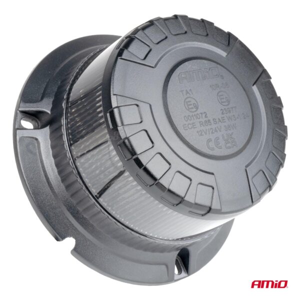 Amio ΦΑΡΟΣ ΦΙΜΕ HEAVY DUTY W28B 12/24V ΠΟΡΤΟΚΑΛΙ 16LED ΒΙΔΩΤΟΣ Υ77mm Φ110mm AMIO - 1 τεμ. - Image 2