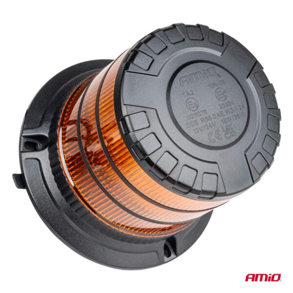 Amio ΦΑΡΟΣ HEAVY DUTY W30M 12/24V ΠΟΡΤΟΚΑΛΙ 24LED ΜΑΓΝΗΤΙΚΟΣ/ΒΙΔΩΤΟΣ ΜΕ ΦΙΣ ΑΝΑΠΤΗΡΑ Υ128mm Φ110mm AMIO - 1 τεμ. - Image 2