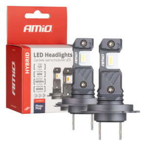 Amio ΛΑΜΠΕΣ LED H7/H18 12V 60W 6.000K 5.600lm +400% LED CAN-BUS HYBRID SERIES AMIO - 2 ΤΕΜ.