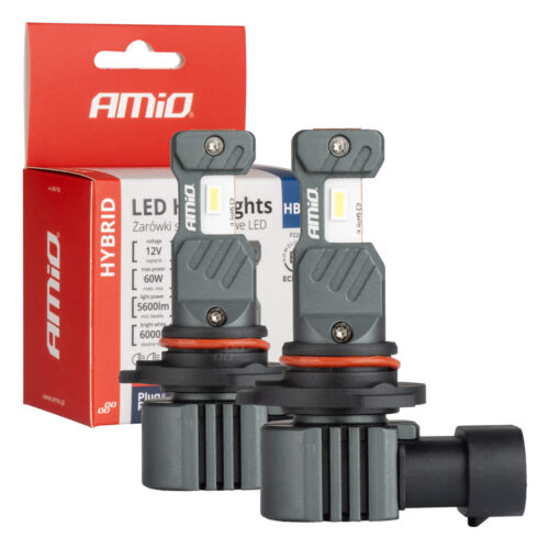 Amio ΛΑΜΠΕΣ LED HΒ4 9006 12V 60W 6.000K 5.600lm +400% LED CAN-BUS HYBRID SERIES AMIO – 2 ΤΕΜ.