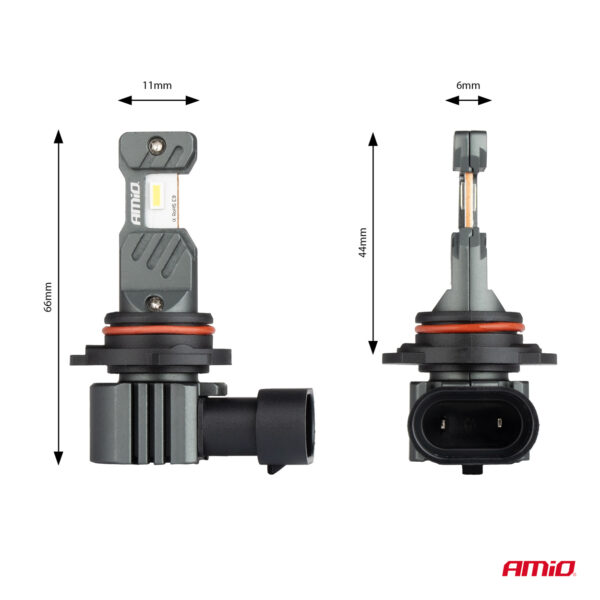 Amio ΛΑΜΠΕΣ LED HΒ4 9006 12V 60W 6.000K 5.600lm +400% LED CAN-BUS HYBRID SERIES AMIO - 2 ΤΕΜ. - Image 4