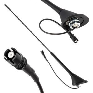 Amio ΚΕΡΑΙΑ ΟΡΟΦΗΣ ANT11 45.4 cm ΜΕ ΚΑΛΩΔΙΟ 20cm ΚΑΙ ΦΙΣΑ RAKU-2 UNIVERSAL ΜΑΥΡΗ ΑΜΙΟ - 1 ΤΕΜ.