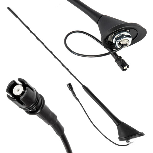 Amio ΚΕΡΑΙΑ ΟΡΟΦΗΣ ANT11 45.4 cm ΜΕ ΚΑΛΩΔΙΟ 20cm ΚΑΙ ΦΙΣΑ RAKU-2 UNIVERSAL ΜΑΥΡΗ ΑΜΙΟ - 1 ΤΕΜ.