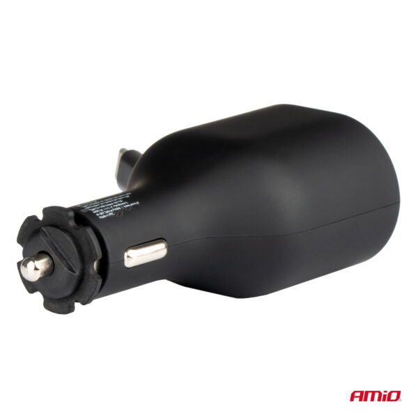 Amio ΦΟΡΤΙΣΤΗΣ ΑΝΑΠΤΗΡΑ ΜΕ 2 ΘΥΡΕΣ USB-C 20W+USB-A QUICK CHARGE 3.0 ΜΕ ΚΑΛΩΔΙΟ USB-C 30W ΜΑΥΡΟ AMIO - 1 Τεμ. - Image 3