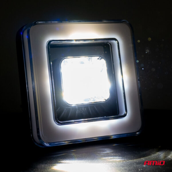Amio ΠΡΟΒΟΛΕΑΣ ΕΡΓΑΣΙΑΣ ΤΕΤΡΑΓΩΝΟΣ LED 45W 9-36V 8.000lm 6.500K AWL57 AMIO - 1 ΤΕΜ. - Image 2