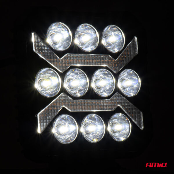 Amio ΠΡΟΒΟΛΕΑΣ ΕΡΓΑΣΙΑΣ ΤΕΤΡΑΓΩΝΟΣ LED 54W 9-36V 10.000lm 6.500K 110x110x38mm AWL68 AMIO - 1 ΤΕΜ. - Image 2
