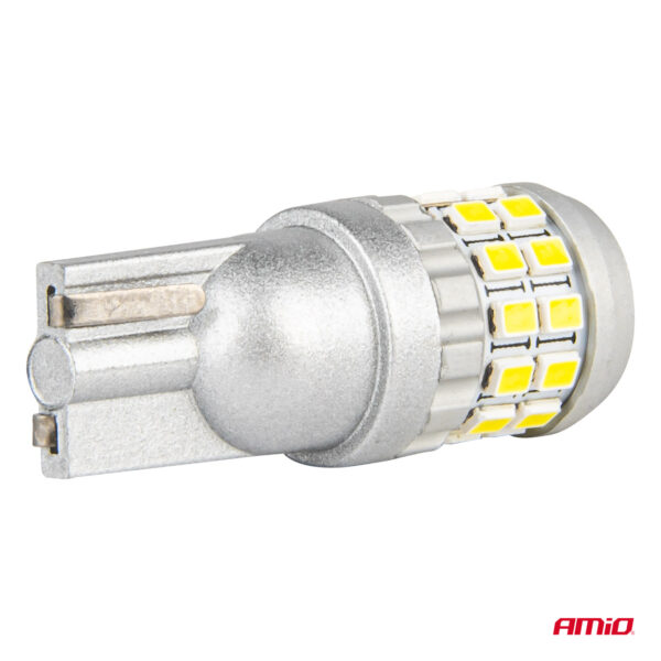 Amio ΛΑΜΠΑΚΙΑ T10 W5W 12V/24V LED CAN-BUS 30xSMD 2016 ΛΕΥΚΟ 5500K ΑΜΙΟ - 2 ΤΕΜ. - Image 3