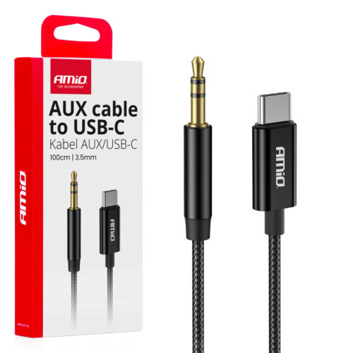 Amio ΚΑΛΩΔΙΟ ΣΥΝΔΕΣΗΣ ΑΝΤΑΠΤΟΡΑΣ ΑΠΟ USB-C ΣΕ AUX MINI JACK 3.5mm 1m AMIO – 1 Τεμ.