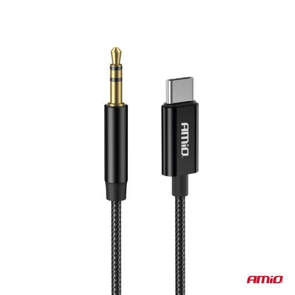 Amio ΚΑΛΩΔΙΟ ΣΥΝΔΕΣΗΣ ΑΝΤΑΠΤΟΡΑΣ ΑΠΟ USB-C ΣΕ AUX MINI JACK 3.5mm 1m AMIO - 1 Τεμ. - Image 2
