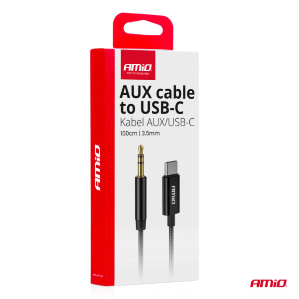 Amio ΚΑΛΩΔΙΟ ΣΥΝΔΕΣΗΣ ΑΝΤΑΠΤΟΡΑΣ ΑΠΟ USB-C ΣΕ AUX MINI JACK 3.5mm 1m AMIO - 1 Τεμ. - Image 4
