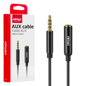 Amio ΚΑΛΩΔΙΟ ΣΥΝΔΕΣΗΣ AUX MINI JACK ΑΠΟ ΑΡΣΕΝΙΚΟ 3.5mm ΣΕ ΘΗΛΥΚΟ 3.5mm 2m AMIO - 1 Τεμ.