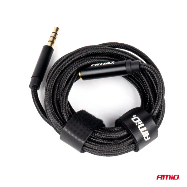 Amio ΚΑΛΩΔΙΟ ΣΥΝΔΕΣΗΣ AUX MINI JACK ΑΠΟ ΑΡΣΕΝΙΚΟ 3.5mm ΣΕ ΘΗΛΥΚΟ 3.5mm 2m AMIO - 1 Τεμ. - Image 3