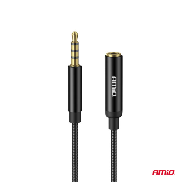Amio ΚΑΛΩΔΙΟ ΣΥΝΔΕΣΗΣ AUX MINI JACK ΑΠΟ ΑΡΣΕΝΙΚΟ 3.5mm ΣΕ ΘΗΛΥΚΟ 3.5mm 2m AMIO - 1 Τεμ. - Image 4