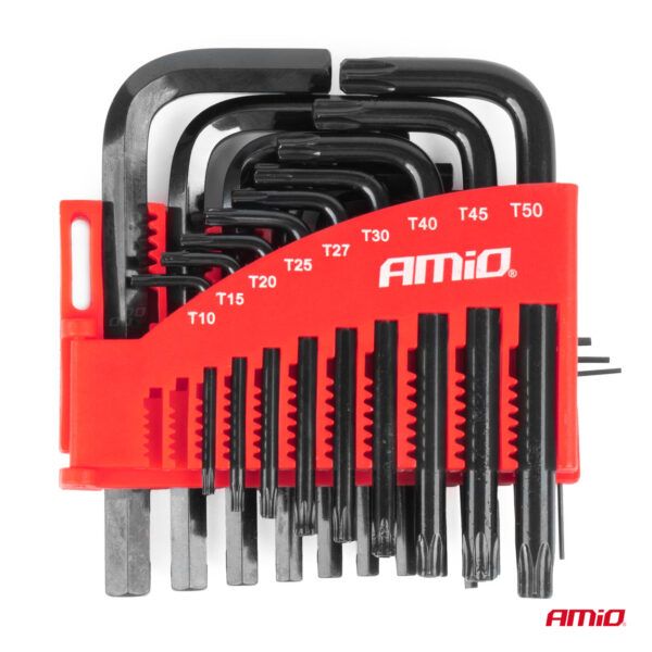 Amio ΚΛΕΙΔΙΑ ΑΛΛΕΝ (ALLEN) ΕΞΑΓΩΝΑ & ΚΛΕΙΔΙΑ TORX ΧΡΩΜΙΟ-ΒΑΝΑΔΙΟ (CRV) ΔΙΑΦΟΡΑ ΜΕΓΕΘΗ ΜΑΥΡΑ ΑΜΙΟ - 22 ΤΕΜ. - Image 2