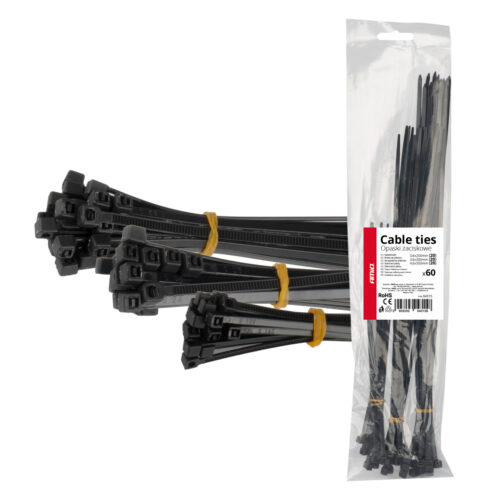 Amio ΔΕΜΑΤΙΚΑ/ΔΕΤΙΚΑ ΚΑΛΩΔΙΩΝ TIE WRAP(ΤΑΙΡΑΠ) 3.6x200mm / 3.6x300mm / 4.6x350mm ΜΑΥΡΟ ΧΡΩΜΑ ΣΕΤ ΑΜΙΟ – 60 ΤΕΜ.