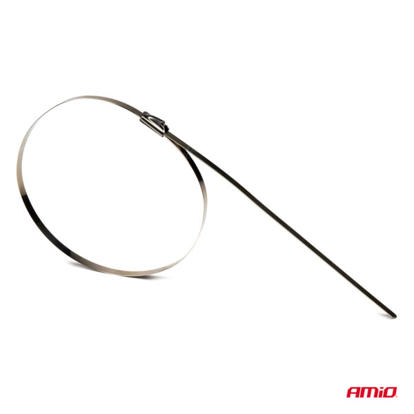 Amio ΔΕΜΑΤΙΚΑ/ΔΕΤΙΚΑ ΚΑΛΩΔΙΩΝ TIE WRAP (ΤΑΙΡΑΠ) ΜΕΤΑΛΛΙΚΑ 4,6 x 150mm ΑΜΙΟ - 100 ΤΕΜ. - Image 2