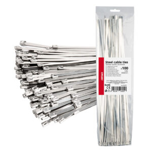 Amio ΔΕΜΑΤΙΚΑ/ΔΕΤΙΚΑ ΚΑΛΩΔΙΩΝ TIE WRAP (ΤΑΙΡΑΠ) ΜΕΤΑΛΛΙΚΑ 4,6 x 400mm ΑΜΙΟ - 100 ΤΕΜ.