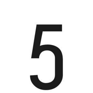 Lampa ΑΥΤΟΚΟΛΛΗΤΟ ΓΡΑΜΜΑ ΠΙΝΑΚΙΔΩΝ 60x30 mm "5"