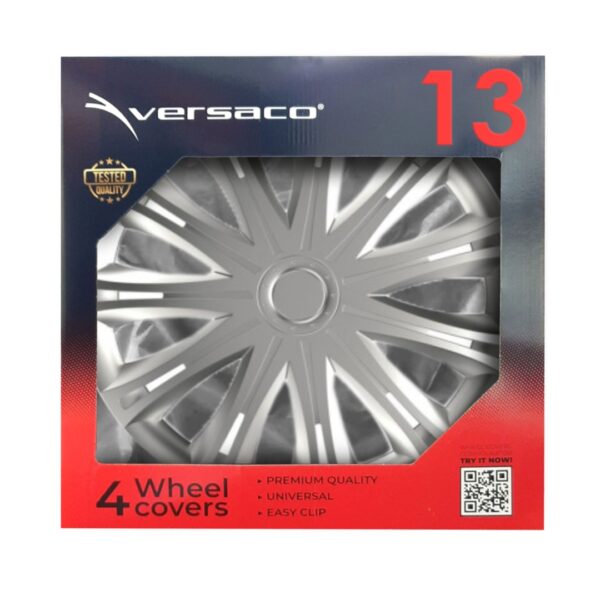 Amio ΤΑΣΙΑ 13" HUBCAP SPARK ΑΣΗΜΙ - ΣΕΤ 4ΤΕΜ ΣΕ ΚΟΥΤΙ ΑΜΙΟ - Image 2