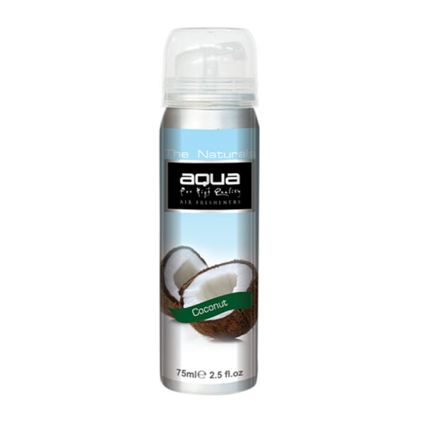 Aqua ΑΡΩΜΑΤΙΚΟ ΑΥΤΟΚΙΝΗΤΟΥ ΣΕ ΣΠΡΕΙ (SPRAY) ΜΕ ΑΡΩΜΑ ΚΑΡΥΔΑ (COCONUT) FRUITS SERIES 75ml AQUA - 1 TEM.