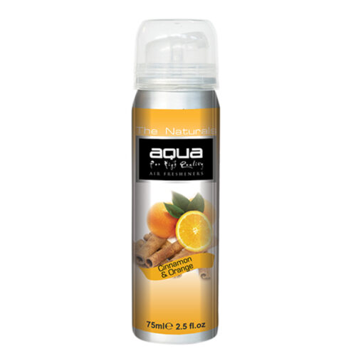 Aqua ΑΡΩΜΑΤΙΚΟ ΑΥΤΟΚΙΝΗΤΟΥ ΣΕ ΣΠΡΕΙ (SPRAY) ΜΕ ΑΡΩΜΑ ΠΟΡΤΟΚΑΛΙ & ΚΑΝΕΛΑ FRUITS SERIES 75ml AQUA – 1 TEM.