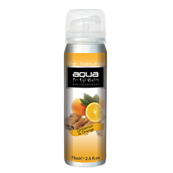 Aqua ΑΡΩΜΑΤΙΚΟ ΑΥΤΟΚΙΝΗΤΟΥ ΣΕ ΣΠΡΕΙ (SPRAY) ΜΕ ΑΡΩΜΑ ΠΟΡΤΟΚΑΛΙ & ΚΑΝΕΛΑ FRUITS SERIES 75ml AQUA - 1 TEM.