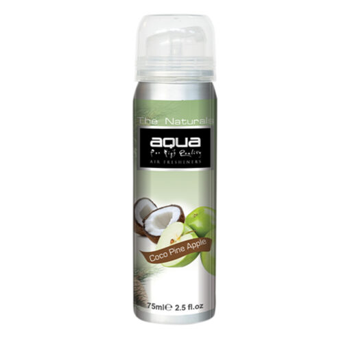 Aqua ΑΡΩΜΑΤΙΚΟ ΑΥΤΟΚΙΝΗΤΟΥ ΣΕ ΣΠΡΕΙ (SPRAY) ΜΕ ΑΡΩΜΑ ΚΑΡΥΔΑ & ΜΗΛΟ (COCOPINE APPLE) FRUITS SERIES 75ml AQUA – 1 TEM.